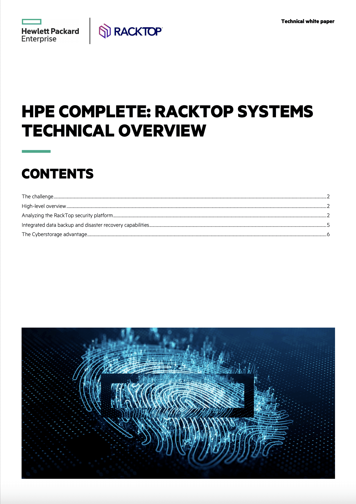 Technical white paper: HPE Complete: RackTop Systems Technical Overview